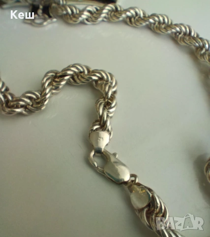 Сребърен синджир с кръст 61.24гр., снимка 5 - Колиета, медальони, синджири - 54293525