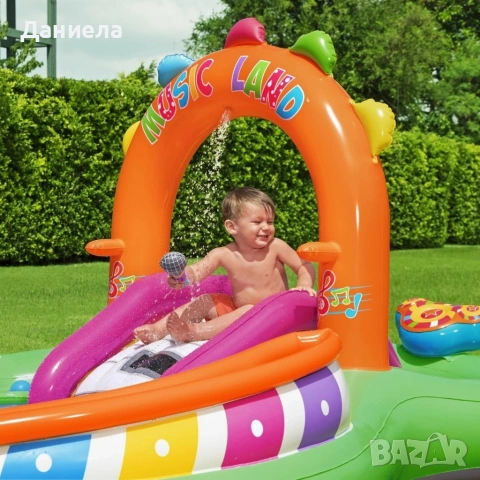 Надуваем детски воден парк с пързалка, фонтан и музикални игри – 295 x 190 x 137 см, снимка 9 - Други стоки за дома - 54858009