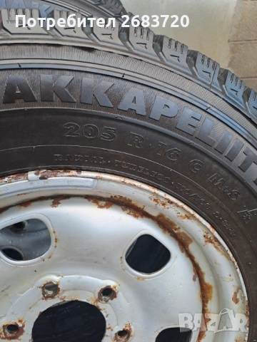 Джанти 16 със зимни гуми 205 R 16 C  , снимка 2 - Гуми и джанти - 54646172