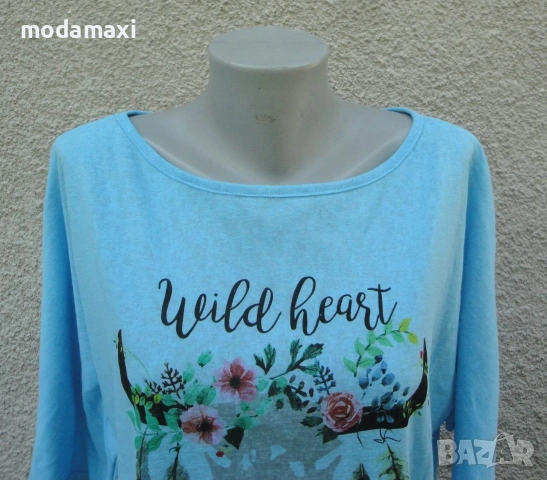 3XL Нова  синя блуза Misslook , снимка 2 - Тениски - 55288880