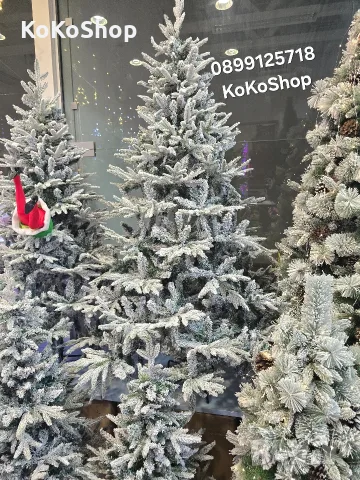 Елха с 3D и 2D клони, заснежена елха, луксозна заснежена елха/Коледна елха/елха