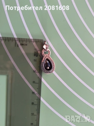 Сребърни обеци с камъни, снимка 4 - Обеци - 31756831