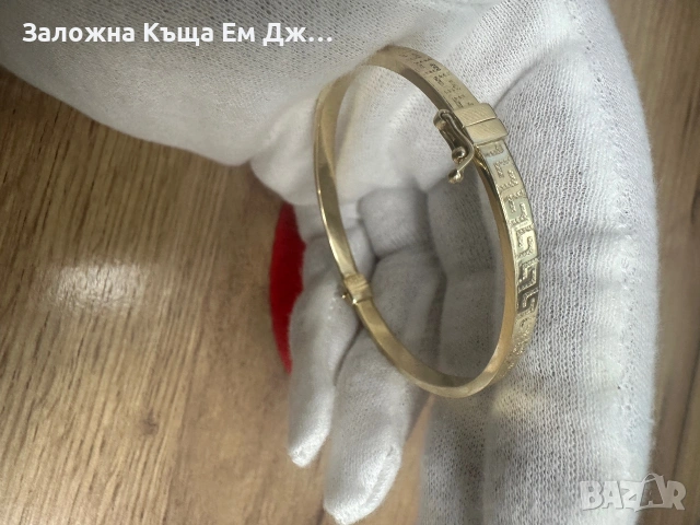 Златна дамска гривна белезник 6.08гр. 14к, снимка 3 - Гривни - 55142775