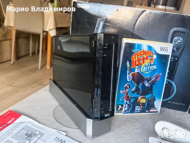 Nintendo wii black пълен комплект , снимка 3 - Nintendo конзоли - 54845993