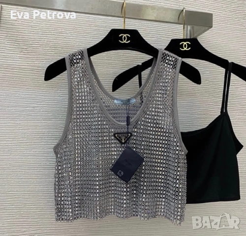 Prada crop top S дамски топ Прада, снимка 1 - Потници - 54447161
