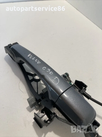 Предна лява външна дръжка сив за Volvo C30 1.6 TDI 109HP (2012) , снимка 3 - Части - 54111797