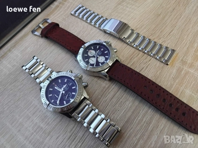 Два броя Breitling A13370 Super Avenger 48 mm ! Кварц!, снимка 6 - Мъжки - 53598035