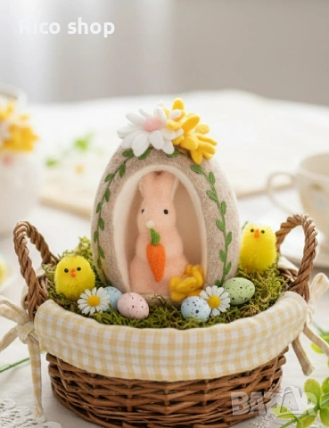 Великденско яйце от филц , снимка 9 - Декорация за дома - 54023451