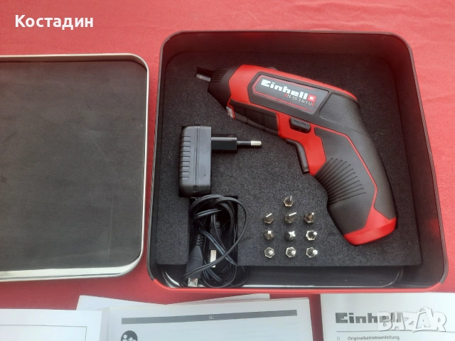 Акумулаторна отвертка, 3.6V,  Einhell TE-SD 3.61 Li-Ion батерия 1.5Ah, снимка 2 - Друга електроника - 55083179