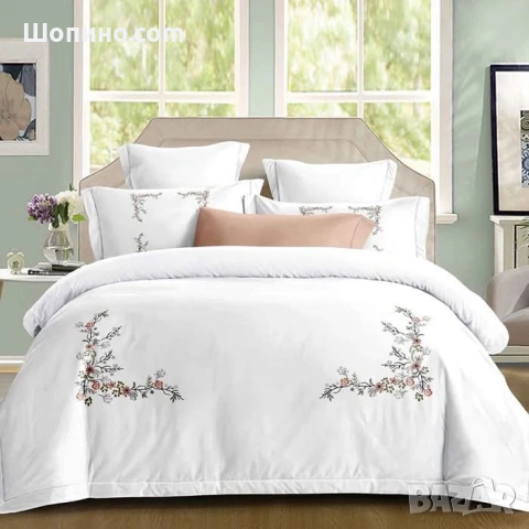 Premium серия, долен чаршаф с ластик, 100% памук  1 бр. х плик за завивка 200 x 230 cm 1 бр. х долен, снимка 7 - Спално бельо - 54115780