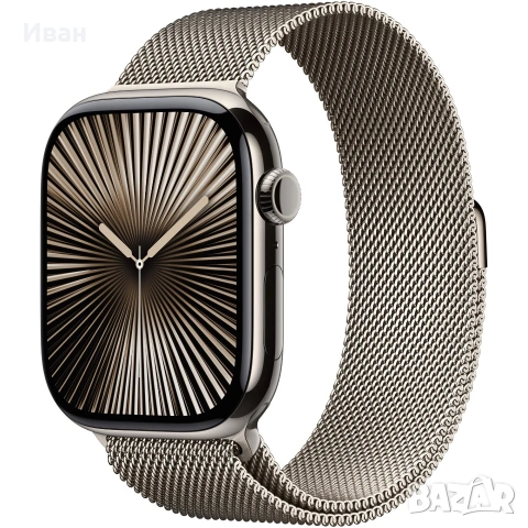 ЛИЗИНГ*TBI *APPLE WATCH Series 10 2024 /46mm/ Cellular 46mm Natural Titanium Case with Natural Milan