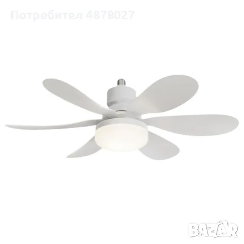 Модерна вентилаторна лампа с форма на цвете, LED осветление, дистанционно, 40W, 1200 лумена, снимка 10 - Лед осветление - 55495069