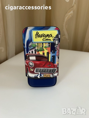 Кожен калъф за 3 пури Havana Cuba