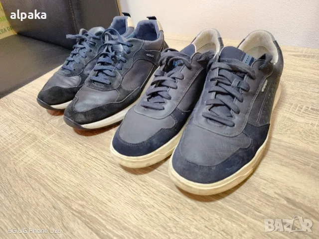 Продавам два броя маркови италиански спортни кожени обувки Geox №44