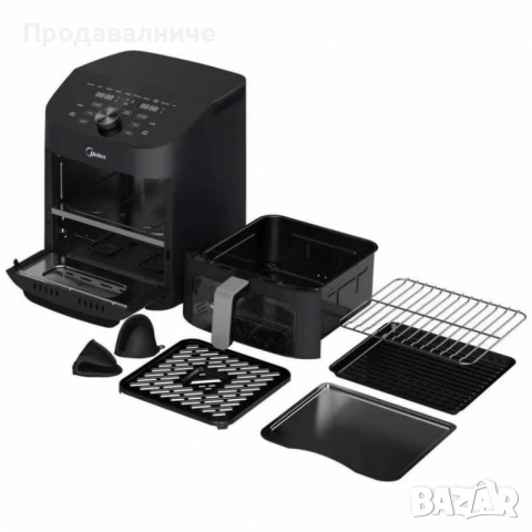 Еър Фрайър 2 в 1 - 11L - Midea MAD1100DADK - С две зони за готвене., снимка 9 - Фритюрници - 54239001
