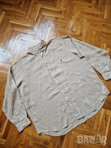 Страхотна мъжка ленена риза POLO RALPH LAUREN размер 3XL ,100% лен , снимка 2 - Ризи - 54965432