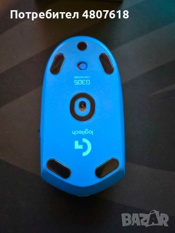 Безжична мишка, Logitech G305 Lightspeed Wireless, синя, снимка 5 - Клавиатури и мишки - 54311218