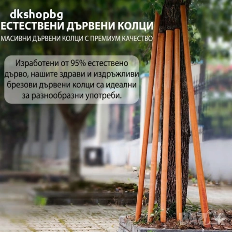 4955 Дървена сапса / дръжка за селскостопански инструменти (1.2 м x 3 см), снимка 5 - Други стоки за дома - 54631405