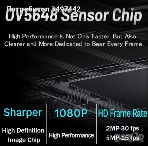 OV5648 USB Camera Module Auto Focus 90 Degrees 5MP, снимка 3 - Камери - 55501797