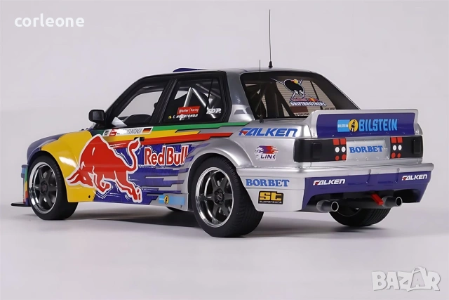 BMW E30 V8 n.229 E. Hountondji Red Bull Driftbrothers Drift 2023 -  мащаб 1:18 на Otto нов в кутия, снимка 5 - Колекции - 55281656