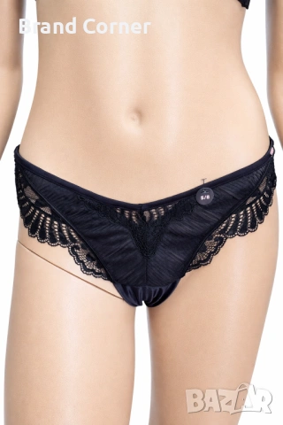 Комплект бельо Hunkemöller – сутиен 80A и бикини S, черна дантела и сатенен ефект, снимка 5 - Бельо - 54548945