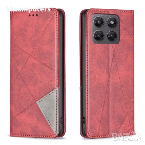Кожен Калъф Тефтер с Ромбовидна Текстура за Motorola Moto G37 / G47 / G37 Power – 6 цвята