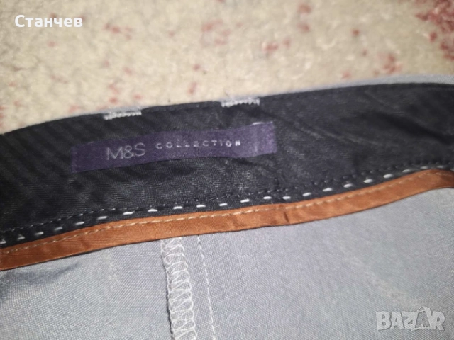 Класически сив дамски панталон M&S (Marks & Spencer), размер EUR 42 Short, снимка 3 - Панталони - 54934777