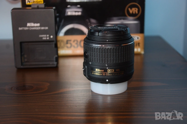 Nikon D5300 + Nikon AF S DX NIKKOR 18-55 мм VR, снимка 2 - Фотоапарати - 54976210
