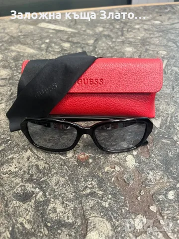 Дамски очила Guess с предпазен червен калъф и черна кърпичка, снимка 5 - Слънчеви и диоптрични очила - 55318946