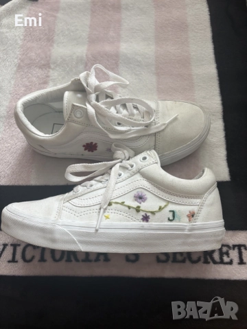 vans бял с цветя 
