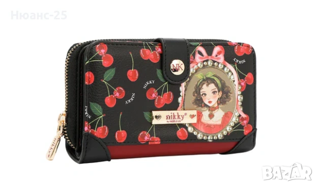 Портфейл Nikky, Cherry Lips NK22522, снимка 3 - Портфейли, портмонета - 54425623