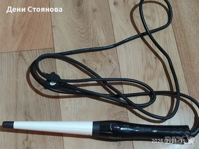 Маша Philips Care CurlControl HP861800, керамична, 200 градуса, Черна, снимка 3 - Друга електроника - 55434470