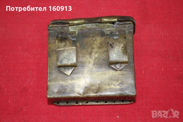 Старинна бронзова барутница, паласка, фишеклък, кутия., снимка 9 - Антикварни и старинни предмети - 55422163