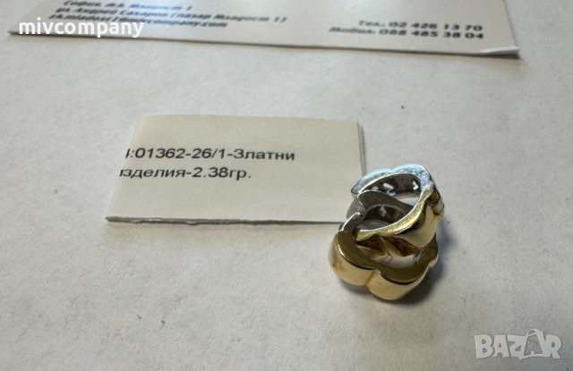 Златни обеци 2.38гр., снимка 2 - Обеци - 54425045