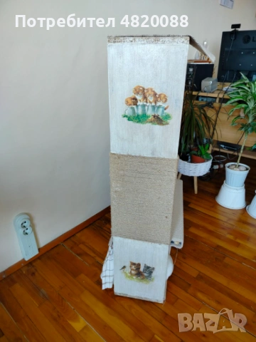 Котешка катерушка ПДЧ, ръчна декорация, УНИКАТ, снимка 6 - За котки - 54490982