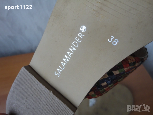 N38 Salamander/естествена кожа/дамски чехли, снимка 6 - Чехли - 54353109