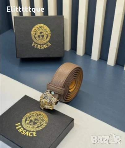 колани от естествена кожа в кутия 3см Versace , снимка 7 - Колани - 54903146