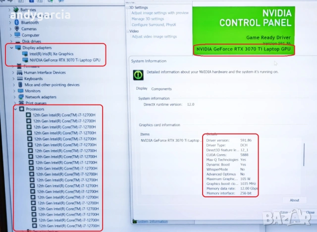 Gigabyte AERO 17/Intel Core i7 12700H/NVidia RTX 3070ti 8GB/16G RAM/512 SSD/4K 120hz HDR1000 MiniLED, снимка 15 - Лаптопи за игри - 53484243