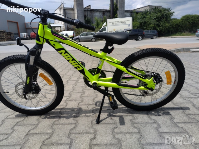 BG Алуминиев велосипед 20" NINJA жълт, снимка 7 - Велосипеди - 54334661