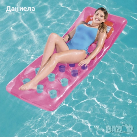 Надуваем матрак с прозорец 188x71 см – Максимален комфорт и релакс във водата, снимка 3 - Други стоки за дома - 54958597