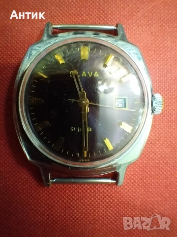 Ръчен часовник Slava (Слава), 21 камъка в отлично състояние. Механичен часовник от съветско, снимка 2 - Мъжки - 54617229