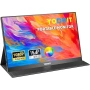 Yodoit 15,6" преносим монитор 1920 x 1080 FHD IPS дисплей преносим монитор с USB Type-C , снимка 1