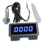 Дигитален LED тахометър с NPN Хол сензор за трактор, комбайн, струг – 12V/24V, 5-9999 RPM 10307, снимка 1