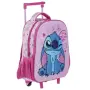 Ученическа раница с колелца за момиче lilo & stitch розово_1252185, снимка 3