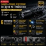 Мощен акумулаторен ръчен LED фенер с електрошок кучегон самоотбрана кучета охрана самозащита дански, снимка 6