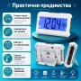 Дигитален настолен часовник с термометър сензор дата гласово управление за спалня офис електронен, снимка 3