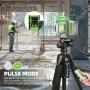 360° Huepar ZK03CG-L лазерен нивелир зелен с 12 кръстосани линии нивел лазер импулсен режим, снимка 9