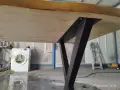 Маса от масив бял бор  2м/75, снимка 4