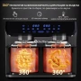 Фритюрник с горещ въздух XXL 9L, 2 камери, 8 програми, Двойно готвене & Синхронизиран финал, снимка 2
