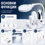 Увеличителна ръчна и настолна лупа с LED осветление сменяеми лещи регулируемо рамо за четене гоблени, снимка 2